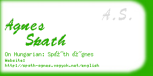 agnes spath business card